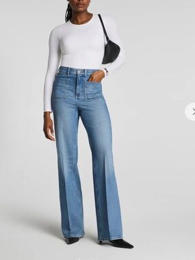 SPANX Easy Flare Jeans with Patch Pockets NWT